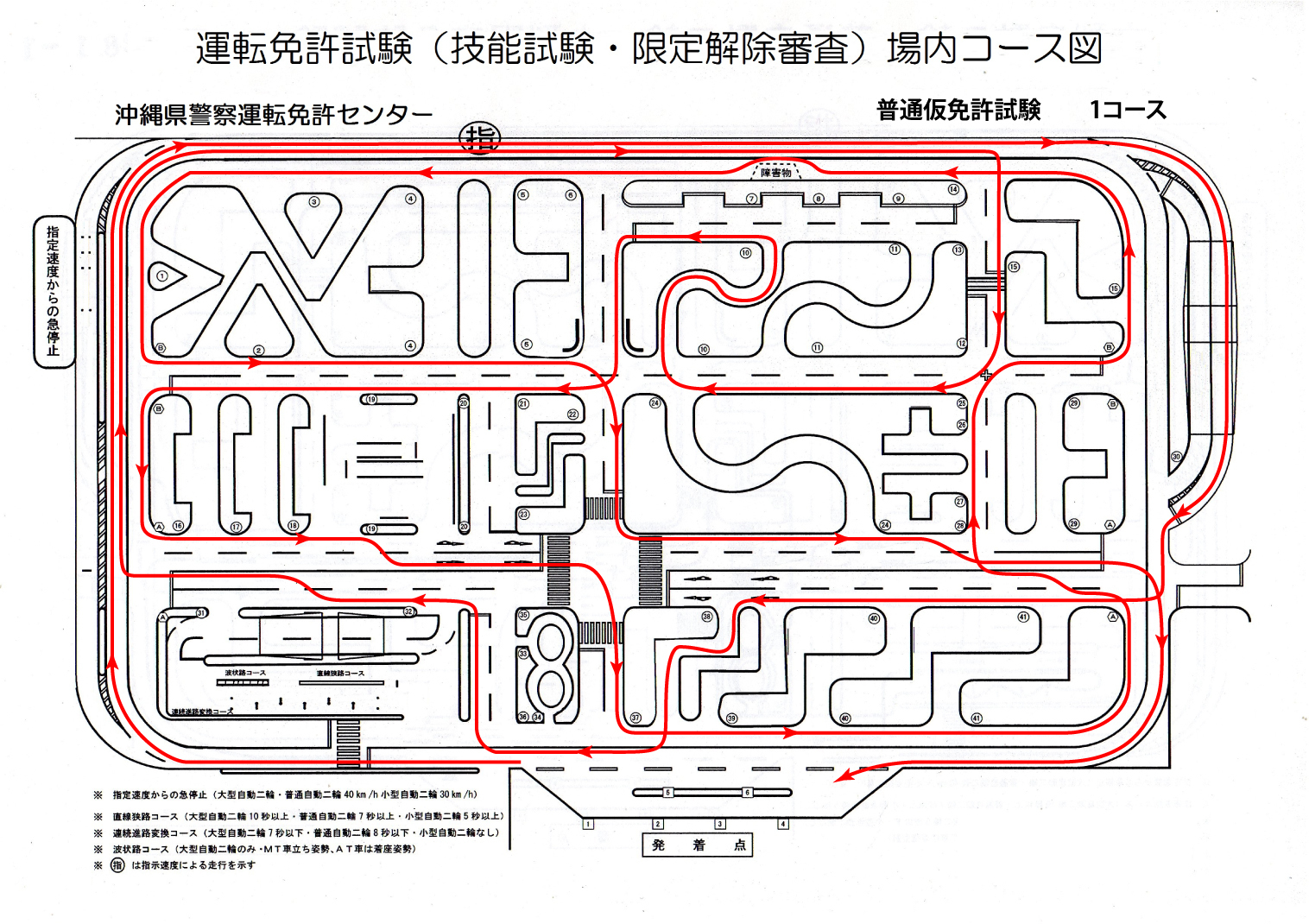 沖縄で普通免許を一発試験で受けようとする方へ 仮免許の試験コース図 とりっぴーｐの日常